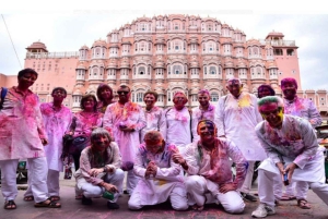 Comemore o Holi com os habitantes locais em Jaipur