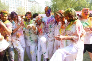 Comemore o Holi com os habitantes locais em Jaipur