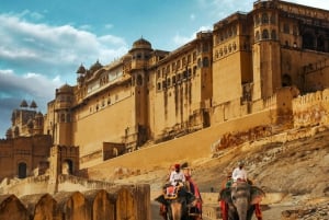 Desde Delhi: Viaje de ida y vuelta a Jaipur en coche o tren superrápido.