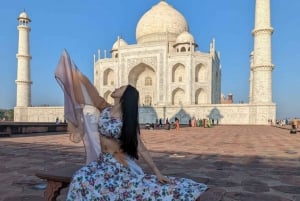 Vanuit Jaipur: Taj Mahal dezelfde dag rondleiding per auto
