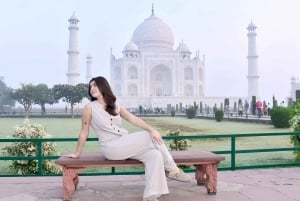 Vanuit Jaipur: Taj Mahal Tour met gids en Agra Tour met de auto