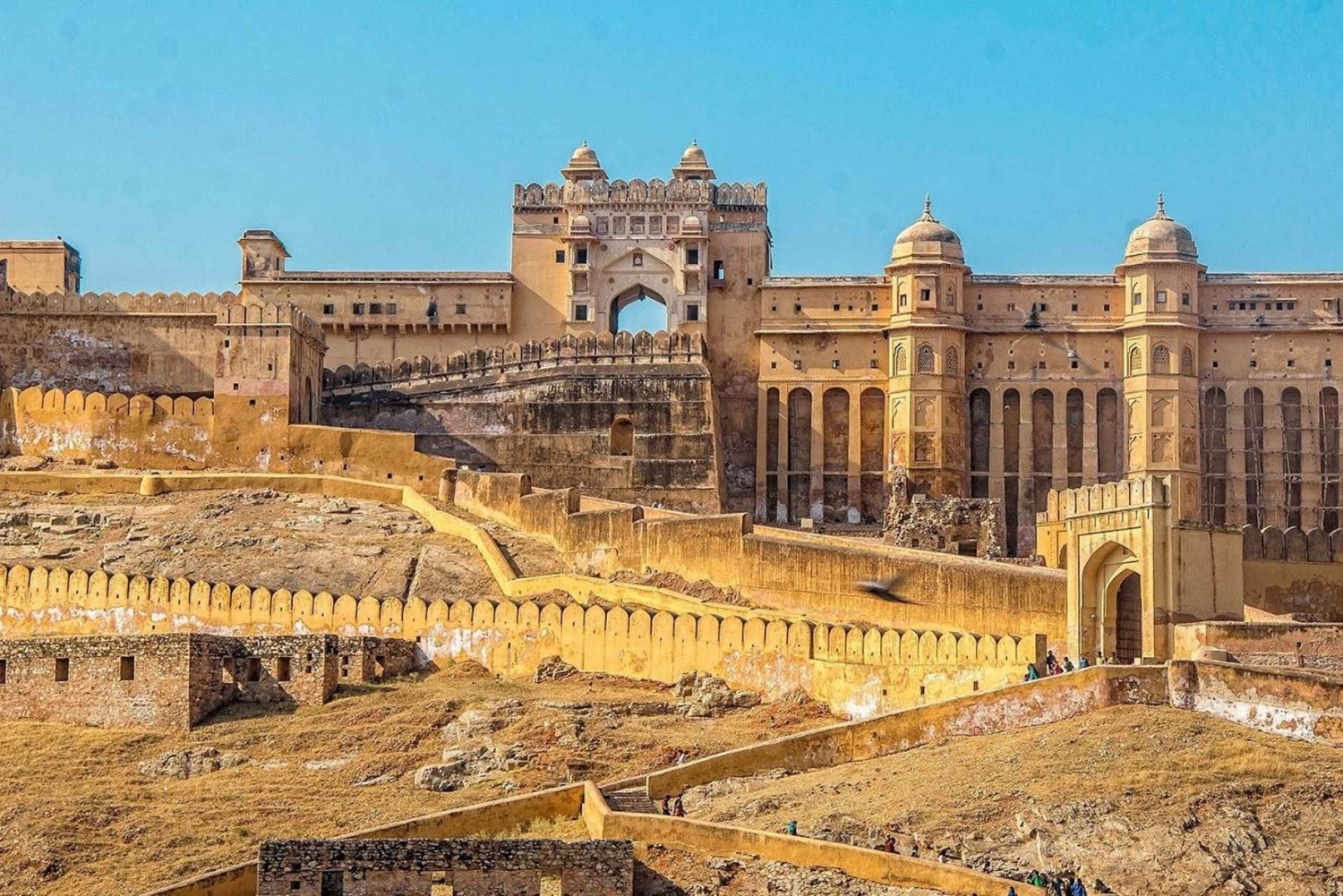 Jaipur: Tour di un giorno del Forte di Amber, del Palazzo della Città e dell'Hawa Mahal