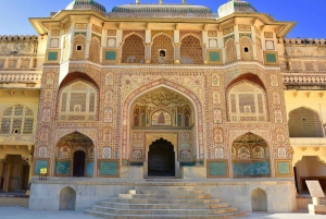 Jaipur: Amber Fort, Stepwell og Jal Mahal med henting