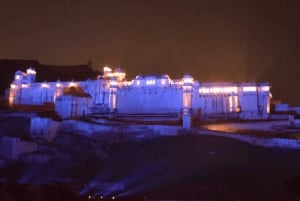 Jaipur: Spettacolo di luci e suoni del Forte di Amber con cena