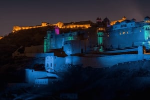 Jaipur: Amber Fort lys- og lydshow med middag