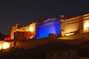Jaipur: Amber Fort lys- og lydshow med middag