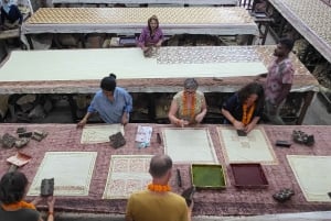 Jaipur: blokdrukworkshop in het dorp Bagru
