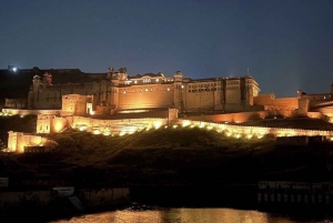 Jaipur: Avondlicht- en geluidshow in Amber Fort