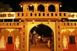 Jaipur: Visita cultural nocturna y cena en Chokhi Dhani