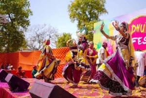 Jaipur: Holi-festivalfeiring med folkemusikk og snacks