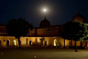 Jaipur: Nachttour durch Amer und die pinke Stadt mit einem Open-Air-Jeep