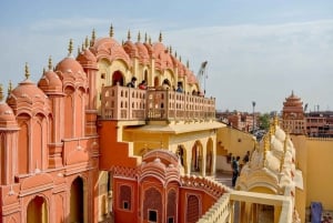 Jaipur samme dag i bil fra Delhi