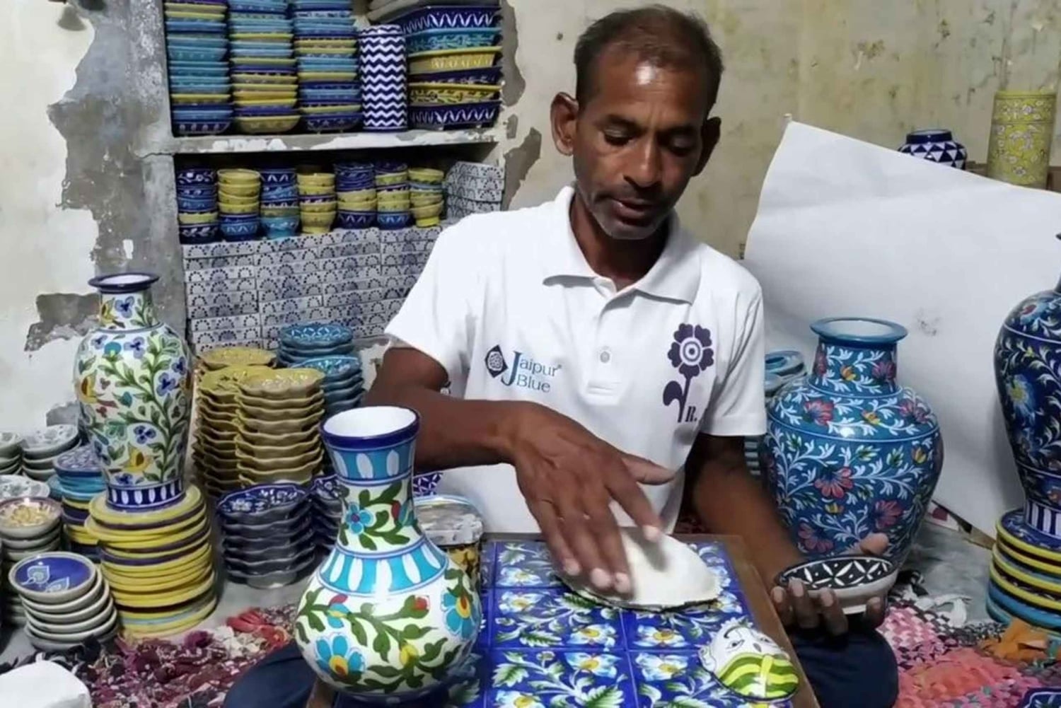 Jaipur: tour de compras con arte de poesía azul, alfombras y piedras preciosas