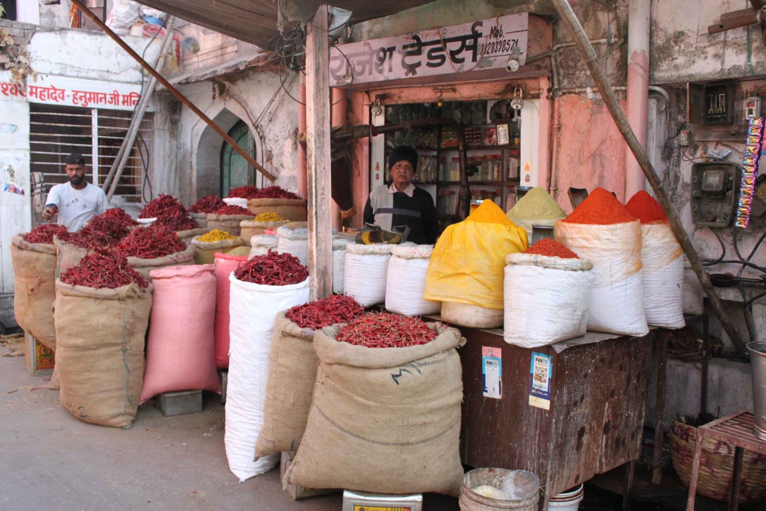 Jaipur: Spasertur med kryddermarked og gatemat