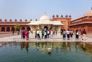 Besøk Fatehpur Sikri, Chand Baori med Jaipur-dråpe fra Agra