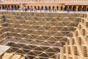 Besøk Fatehpur Sikri, Chand Baori med Jaipur-dråpe fra Agra