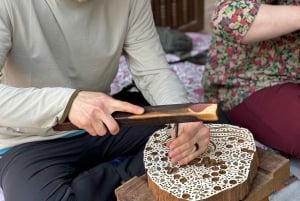 ジャイプールでの木版画体験
