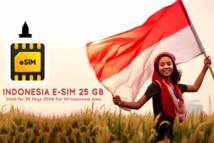 Indonesia eSIM With Internet Data 25 GB For All Area