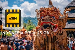 eSIM da Indonésia com dados de Internet de 25 GB da rede Telkomsel