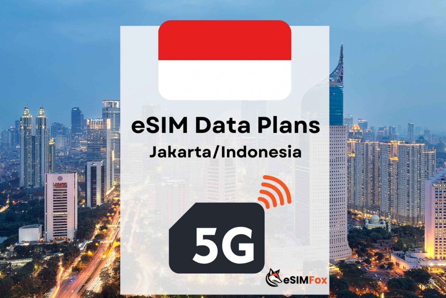 Jakarta: Piano dati Internet eSIM per l'Indonesia ad alta velocità