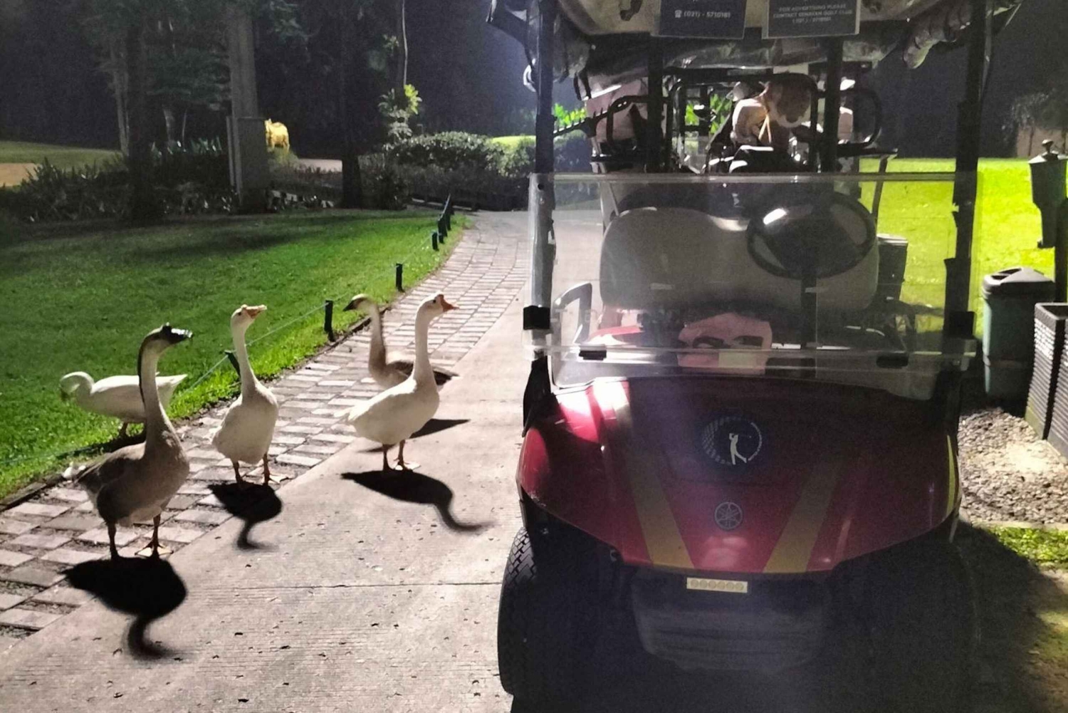 Jakarta: Senayan nattgolf med utsikt over byen og transport