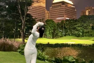 Jakarta: Senayan nattgolf med utsikt over byen og transport