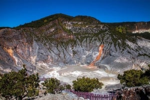 Jakarta: Volcano Suspension Bridge, Ricefield and Hot Spring