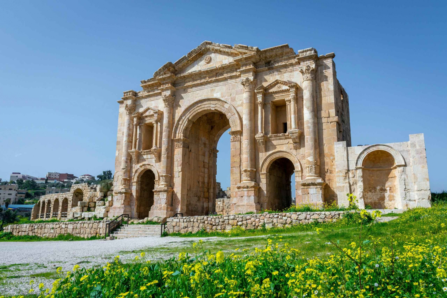 De Amã: Viagem de 1 dia a Jerash e ao Castelo de Ajloun com caminhada