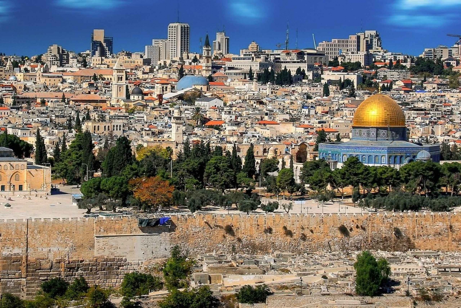 Depuis Tel Aviv : Excursion d'une journée à Jérusalem en train avec guide