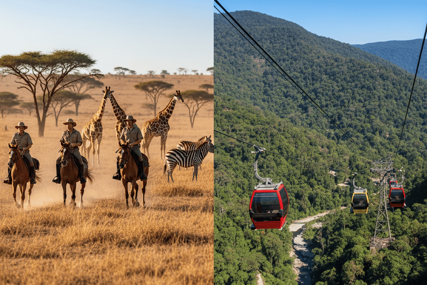 Из Йоханнесбурга: сафари на лошадях и тур по канатной дороге