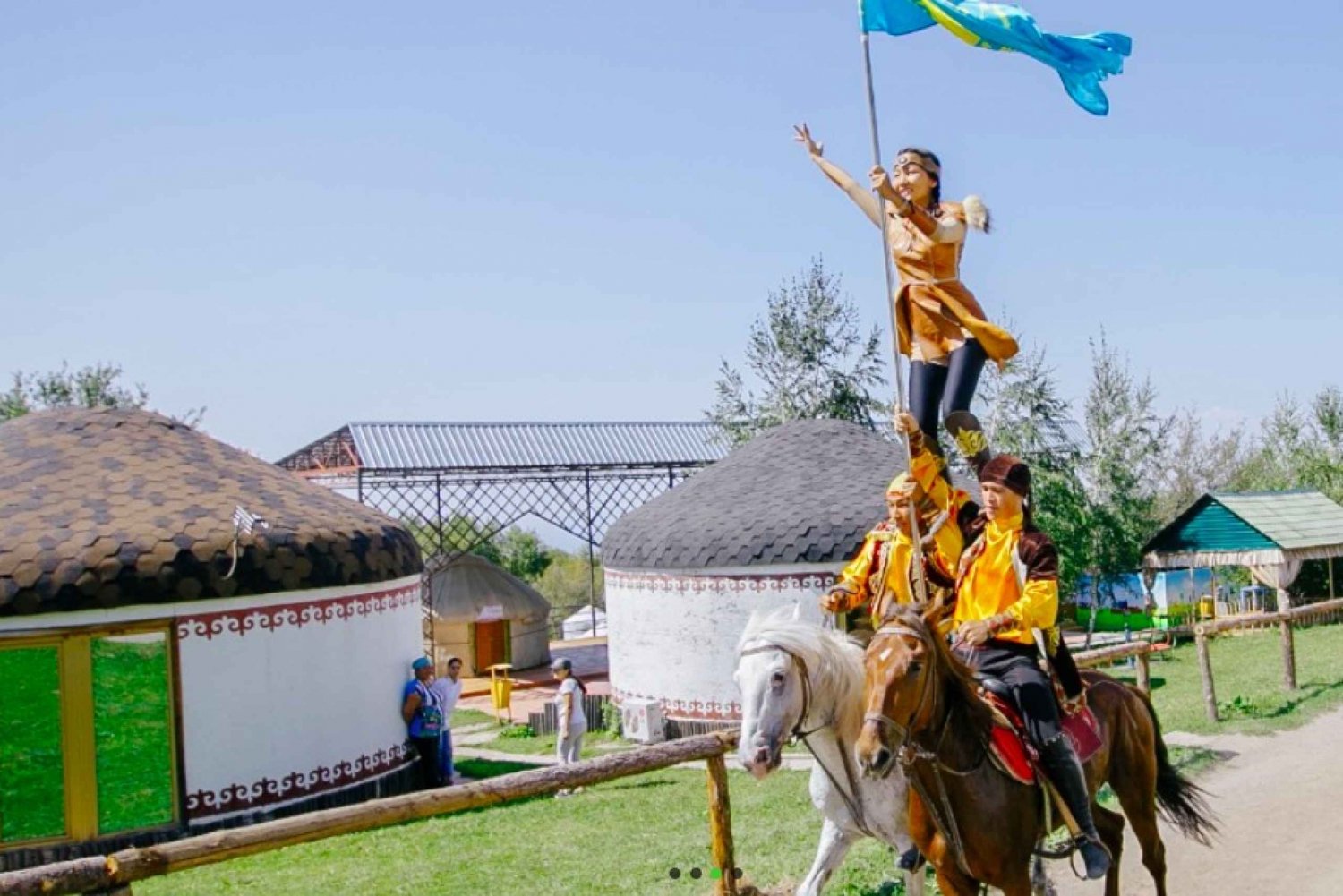 Almaty etnografische Kazachse aul 'Huns'