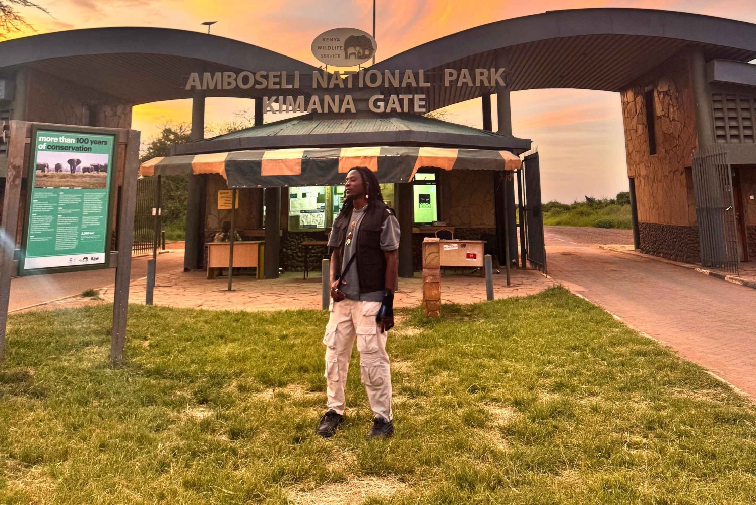 Guidet safari i Amboseli nasjonalpark med henting og avlevering