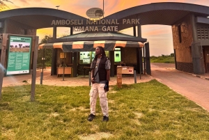 Guidet safari i Amboseli nasjonalpark med henting og avlevering