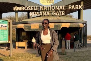 Guidet safari i Amboseli nasjonalpark med henting og avlevering