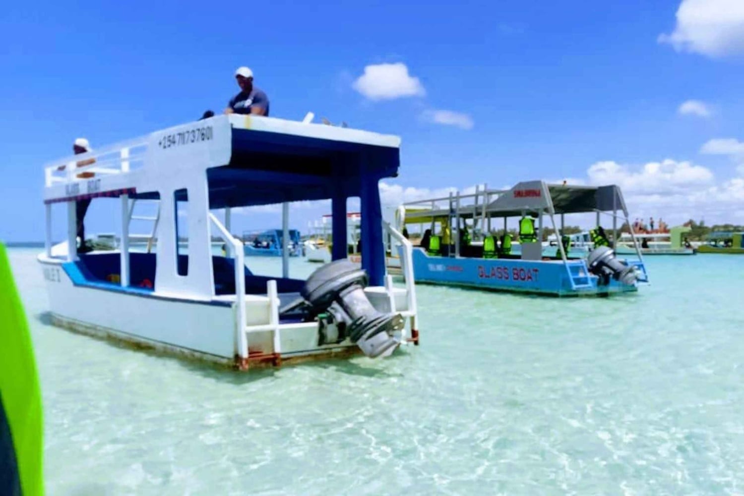 Diani Beach: boottocht met glazen bodem naar Robinson Island met snorkelen
