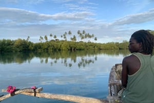 Diani: Sunset Canoe Tour along the River with Mangroves