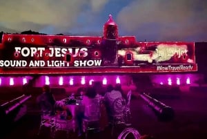 Fort Jesus kvällstur, ljud, ljusshow och middag i Mombasa.