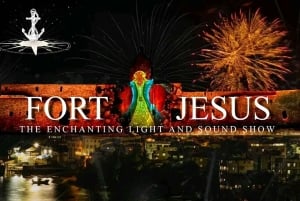 Fort Jesus kvällstur, ljud, ljusshow och middag i Mombasa.