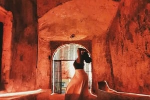 Fort Jesus kvällstur, ljud, ljusshow och middag i Mombasa.