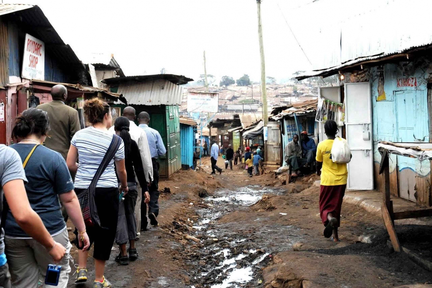 Vandring i slummen i Kibera