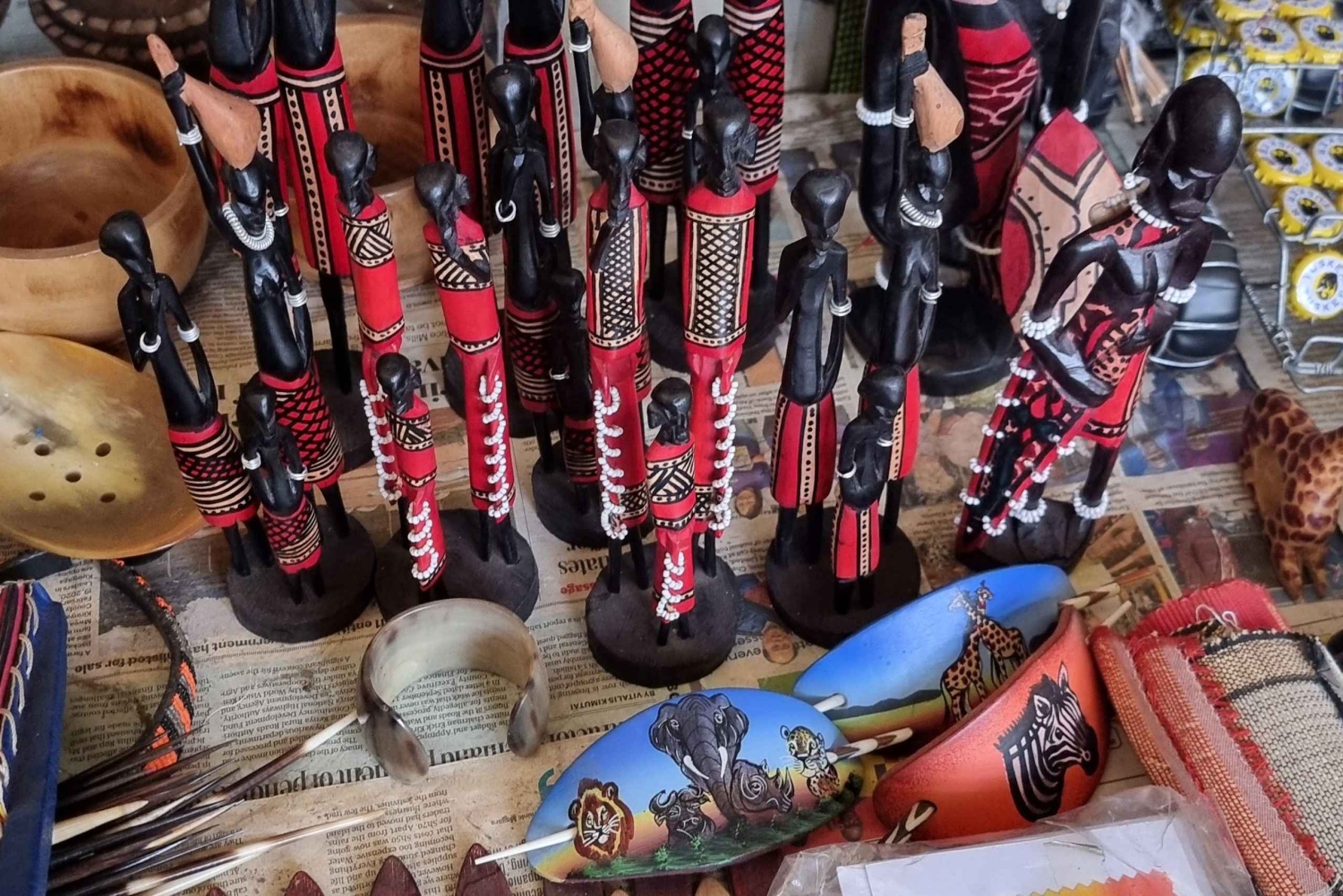 Marché Maasai Achats de souvenirs