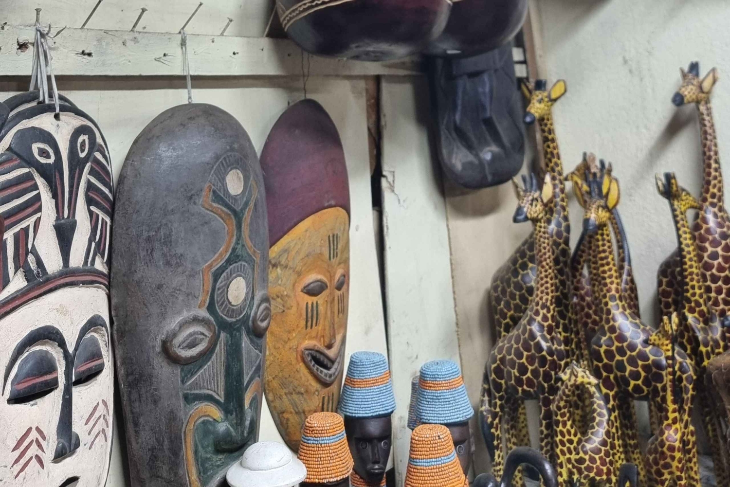 Marché Maasai Achats de souvenirs