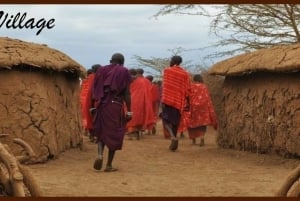 Kulturell rundtur i Maasai-by