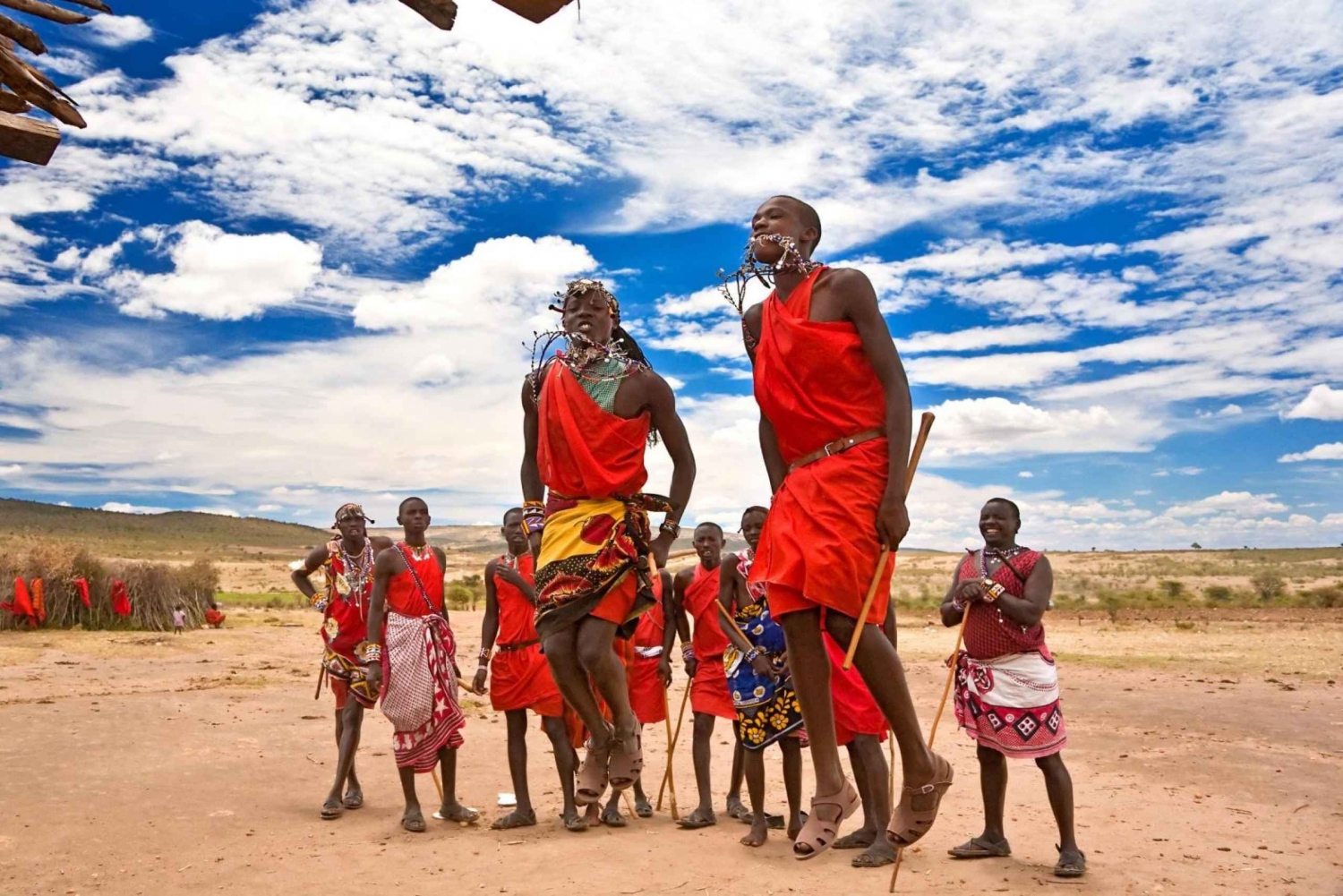 Kulturellt besök i Maasai Village i Maasai Mara