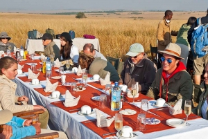 Safari en montgolfière dans le Masai Mara avec petit-déjeuner au champagne