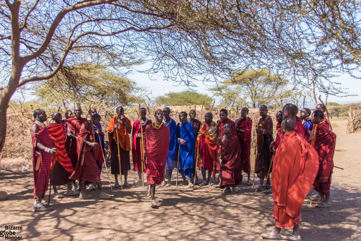 Besøk i en kulturell masai-landsby