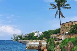 Mombasa: tour della città e crociera serale in dhow con servizio di prelievo