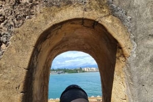 Mombasa: tour della città e crociera serale in dhow con servizio di prelievo