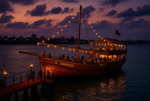 Mombaça: Cruzeiro noturno de dhow com jantar