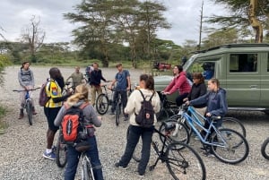 Nairobi: Opastettu villieläinsafari pyöräilyllä, kuljetus ja ateria
